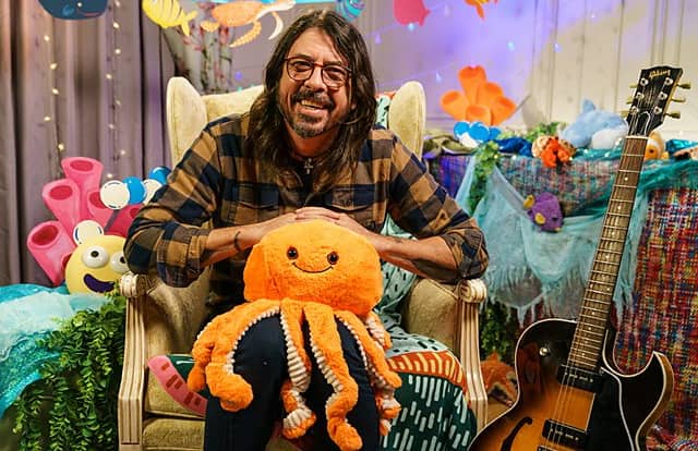 Dave Grohl. Foo Fighers and Nirvana rock legend, will read a book inspired by a Beatles hit song (Picture: BBC)