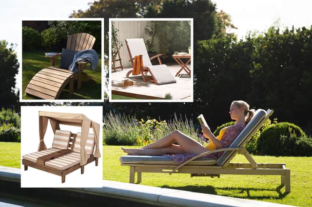 <p>Garden sun loungers, from wooden, to cheap, wheeled, and luxury</p>
