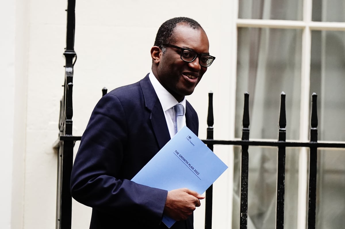 What were the announcements made during Kwasi Kwarteng's first budget as chancellor?