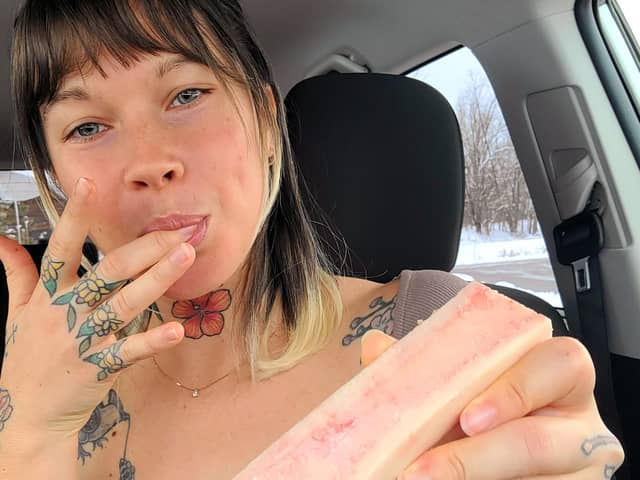 Emily Ciosek eats raw meat and makes cheese from her own spit