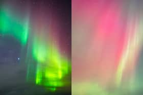 The Northern Lights illuminate skies.