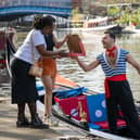 Coppola took to the canals to mark the launch of Domino's new Italianos range.