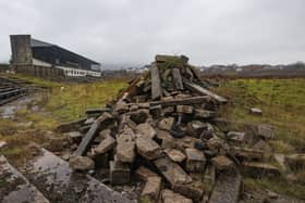 Rubble at Casement Park GAA stadium