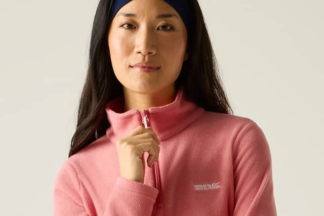 The Regatta Women's Sweethart Lightweight Half-Zip Fleece is now in the sale, with prices starting at just over £7. Pictured is the peach pink colour, which has been discounted to this price.