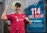 Domino's offered 114 free pizzas to the first 114 fans wearing Liverpool jerseys