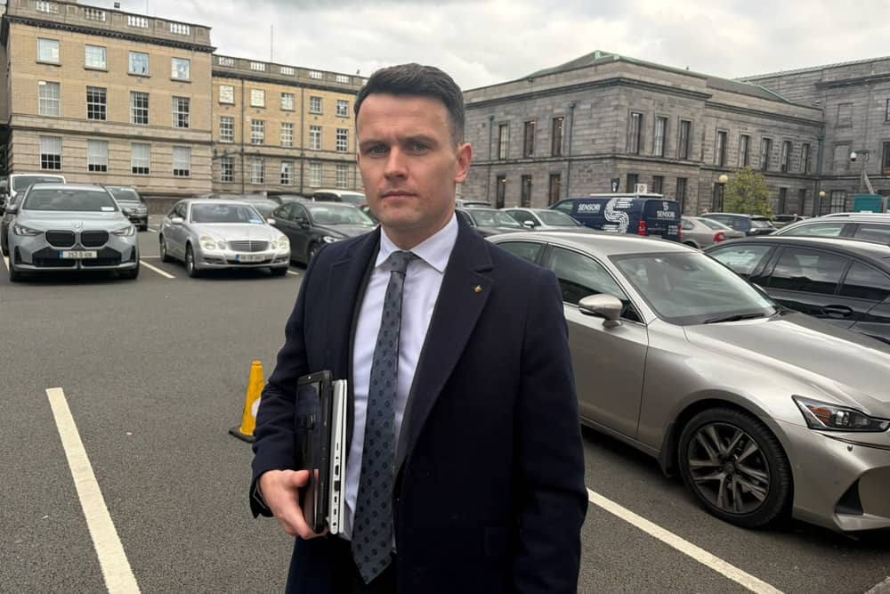 Conor Cullen is a solicitor for the Conway judicial review, which seeks to compel the Irish Government to establish a public inquiry into the Omagh bombing (Mícheál Ó Scannáil/PA)