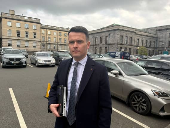 Conor Cullen is a solicitor for the Conway judicial review, which seeks to compel the Irish Government to establish a public inquiry into the Omagh bombing (Mícheál Ó Scannáil/PA)