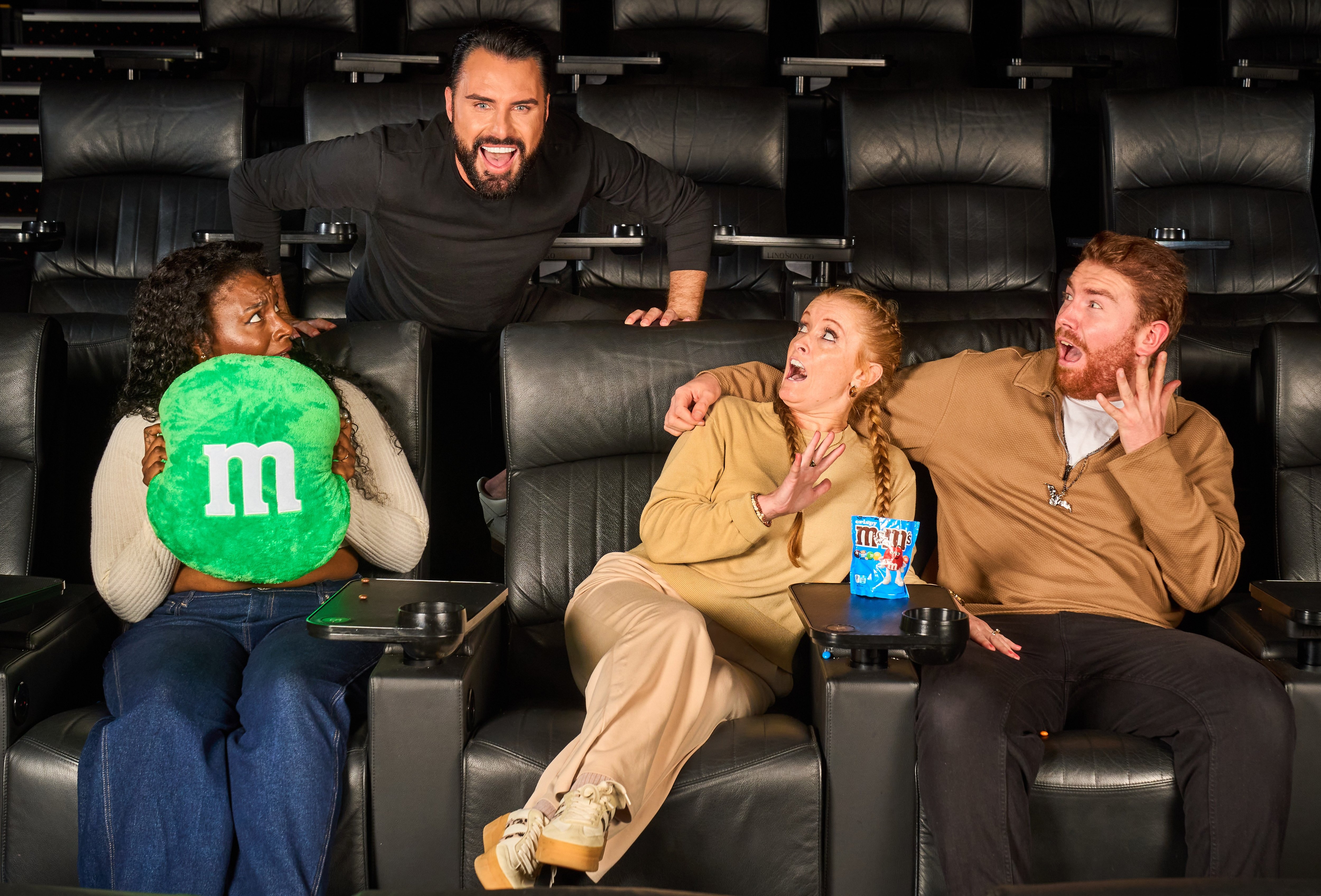 Rylan Letters Rylan has disguised himself as a sofa to surprise unsuspecting filmgoers