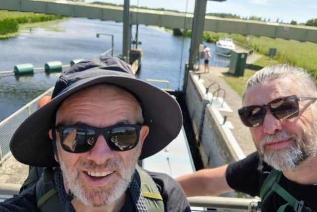 John Gribbin and Eamonn Donnelly on the 1000km+ charity walk.