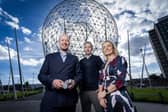 Profast Group Chief Executive Stephen Clarke along with Mark Sterritt, British Business Bank and Rhona Barbour, Whiterock.