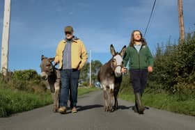 Ralph McLean with Robert Wallace of Kinedale Donkeys. Courtesy of Tourism NI