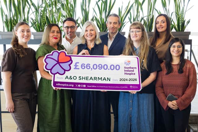 A&O Shearman and Northern Ireland Hospice celebrate a two-year fundraising partnership that raised over £66,000.