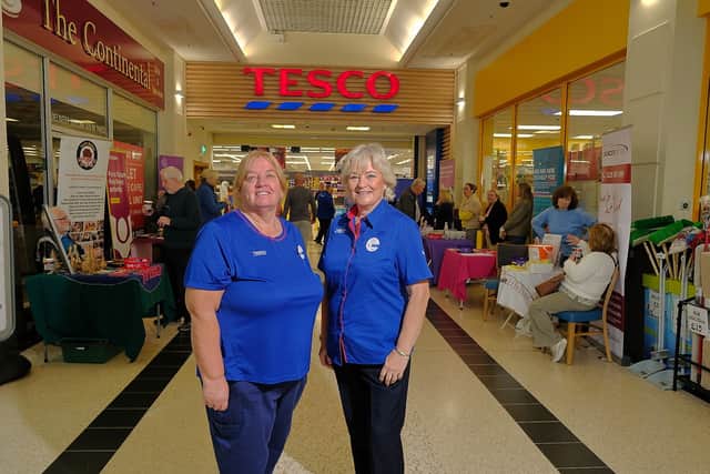 (L-R) Community Champions Donna McCotter (Tesco Yorkgate) and Caroline Edmondson (Tesco Bangor at Bloomfield's).
