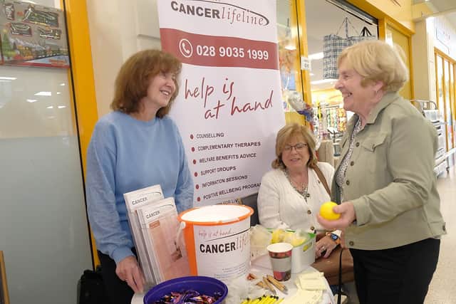 (L-R) N. Ireland Hospice representative and Pamela McNeill, Community Fundraising Coordinator.