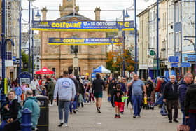 Coleraine town centre bustling with visitors during the hugely successful National Brick Events weekend, which saw Saturday footfall increase by 32.8% compared with the same weekend in 2025.