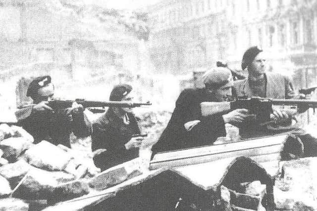 Resistance fighters in the Warsaw Uprising.