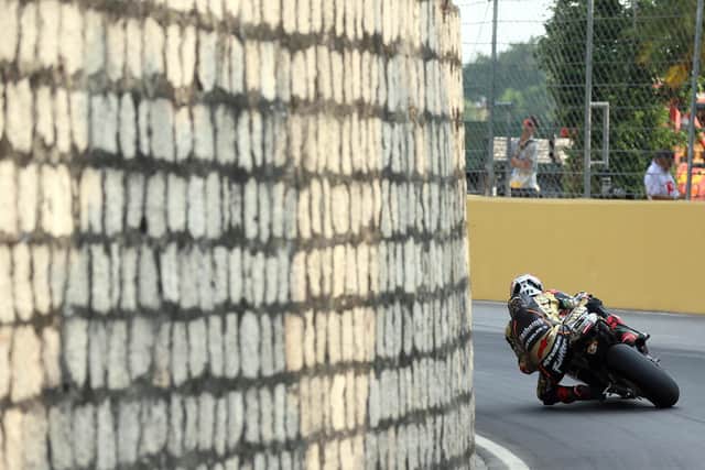 Eight-time Macau winner Michael Rutter qualified second quickest on the MGM by Bathams Honda RC213V-S. Picture: Stephen Davison/Pacemaker Press.