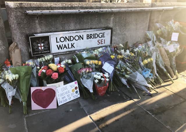 Flowers left at London Bridge in central London, following the London Bridge terror attack on Friday. "Religious terrorists are the worst form of any terrorism"
Photo: Tess De La Mare/PA Wire
