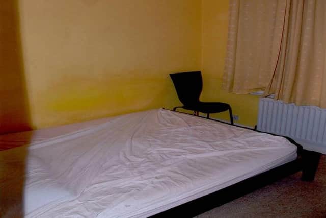 A photograph of a brothel bedroom on the Lisburn Road in Belfast in 2012. Police released the photo after a former prostitute was convicted of running brothels across Northern Ireland with her husband, an ex-policeman.