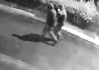 Police want to speak to the two people captured in this CCTV image