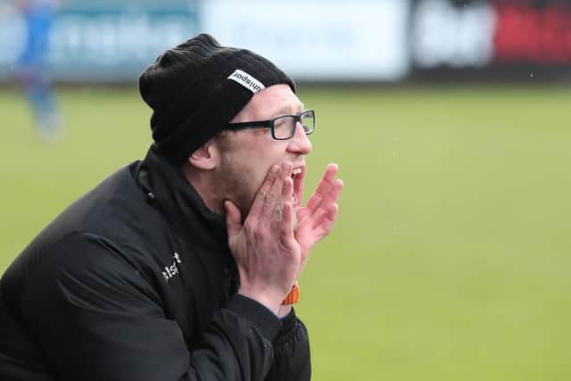 Dungannon Swifts manager Kris Lindsay