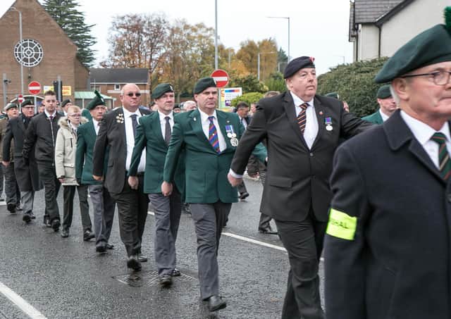 Military veterans on parade in Lisburn earlier this year. Pic: Norman Briggs rnbphotographyni