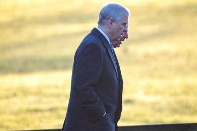 The Prince of Wales and the Duke of York arriving to attend an earlier church service.  Photo: Joe Giddens/PA Wire