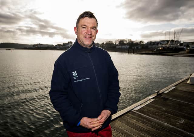 Hugh Thurgate, National Trust lead ranger for Strangford Lough and the Ards Peninsula, on the dock of Strangford Lough Yacht Club