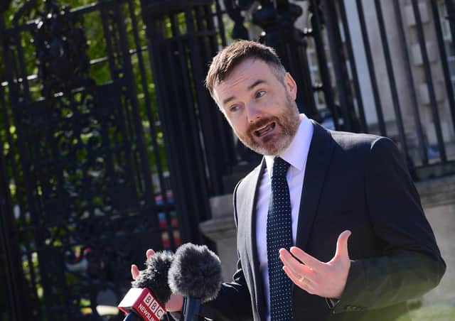 Simon Calvert from the Christian Institute pictured outside the Royal Courts of Justice in Belfast in 2018 as the Ashers Supreme Court hearing got under way.Picture by Arthur Allison/Pacemaker Press