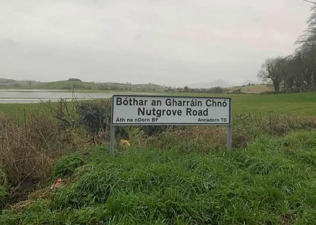 Ulster Unionist Slieve Croob Councillor Alan Lewis said two dual language signs placed on the Nutgrove Rd at Annadorn were 'utterly ridiculous'.