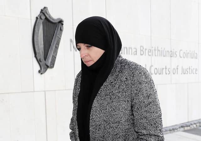 Alleged IS member Lisa Smith arrives at the Central Criminal Court, Dublin, for a court hearing.