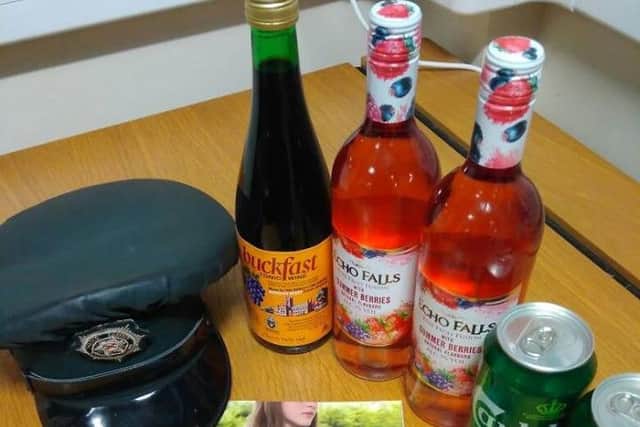 Seizure made by PSNI from underage drinkers in Dungannon