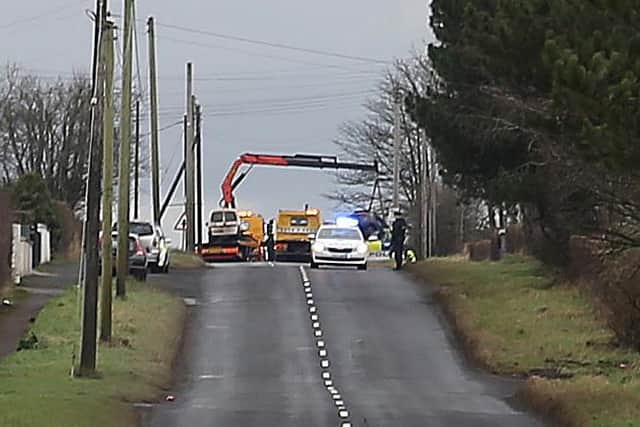A photo from the scene of the collision near Dunloy. (Photo: McAuley Multimedia)