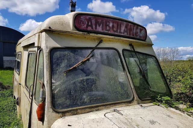 An old ambulance found at a derelict property