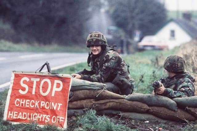 An archive image of an army checkpoint in Northern Ireland during the Troubles. (Photo: Pacemaker)