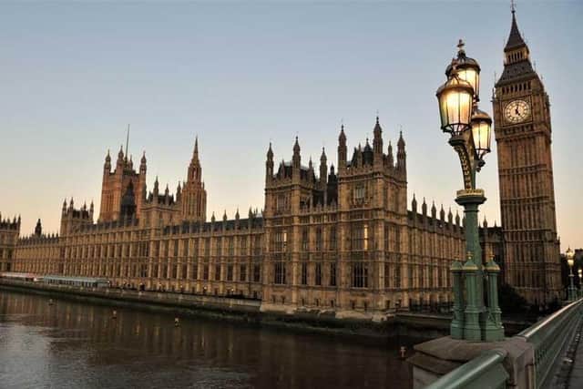 The Houses of Parliament, Westminster.