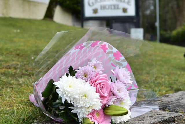 Flowers left at the scene of the Greenvale tragedy