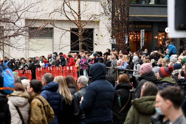 Crowds gathered in their numbers with fans desperate to catch a glimpse of their favourite stars. Picture: Simon Hulme.