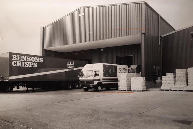 The distribution centre at Bensons Crisps in 1989