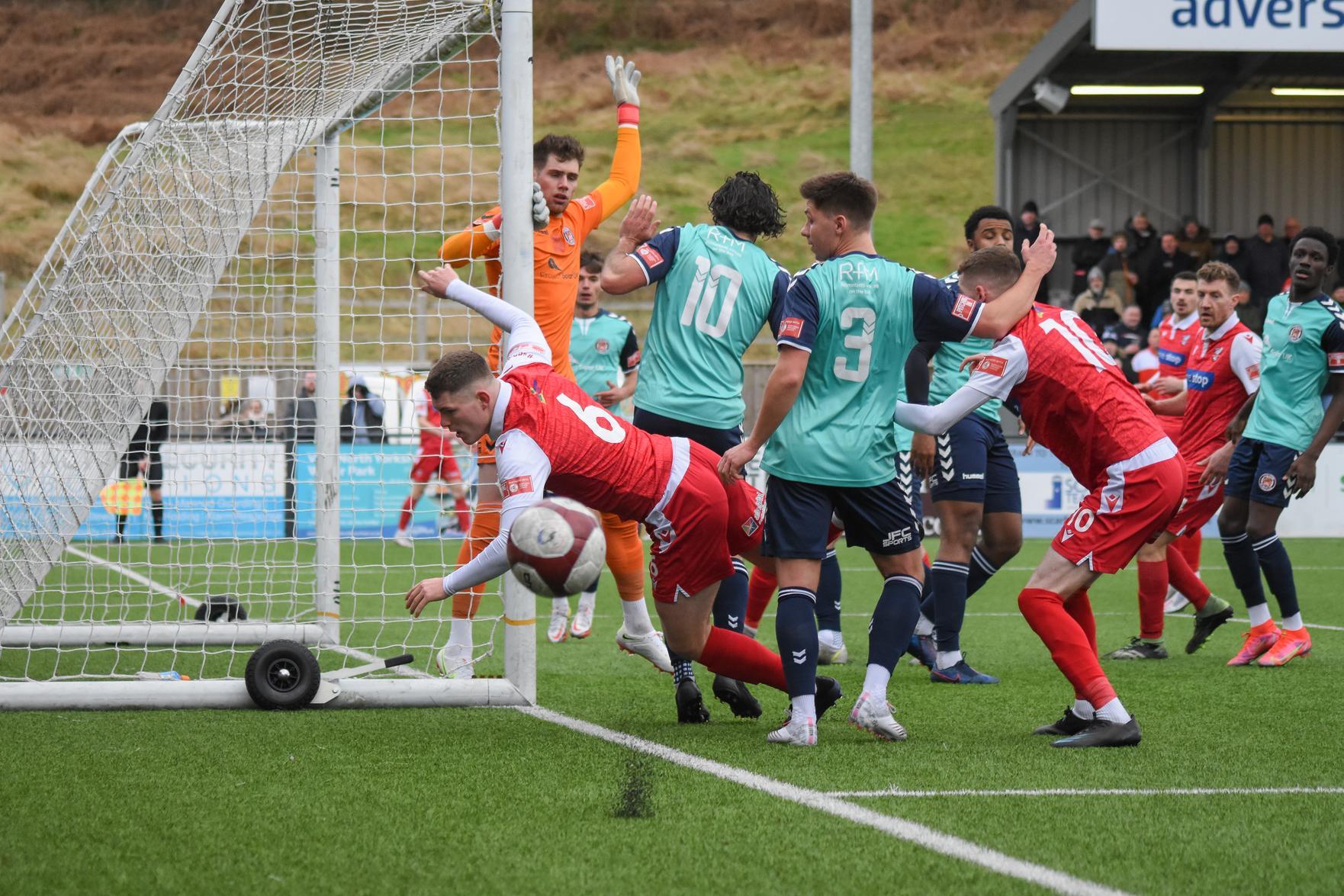 Boro go close to scoring against Hyde in their 1-1 draw 

Photo by Morgan Exley