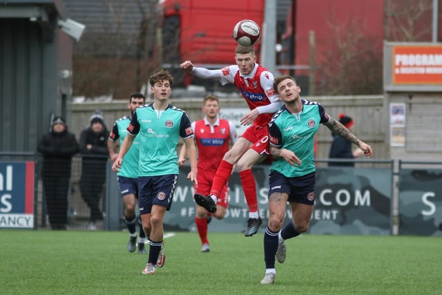 Kieran Glynn in action for Boro against Hyde United