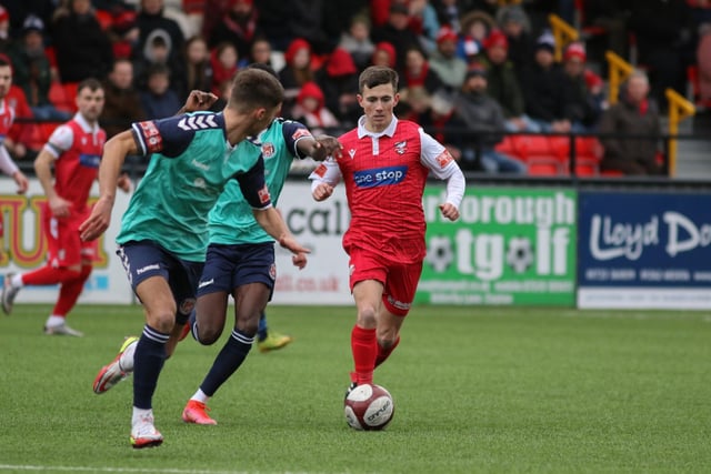 Lewis Maloney for Boro in their 1-1 draw with Hyde United

Photo by Morgan Exley