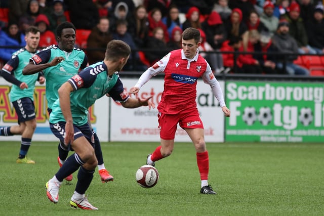 Lewis Maloney in action for Boro in their 1-1 draw with Hyde United

Photo by Morgan Exley
