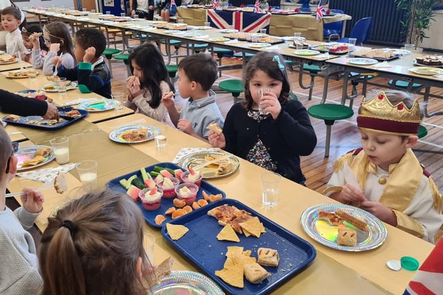 Pupils enjoyed a Royal Tea Party Luncheon as part of the celebrations.