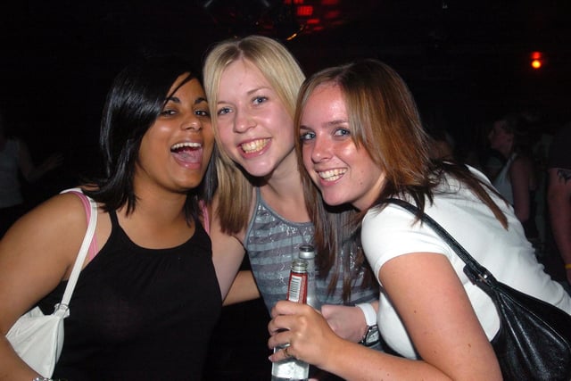 And another trio dancing the night away in 2005