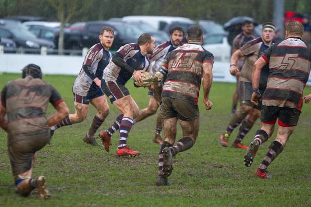 Tom Ratcliffe in action for Scarborough RUFC at Malton & Norton