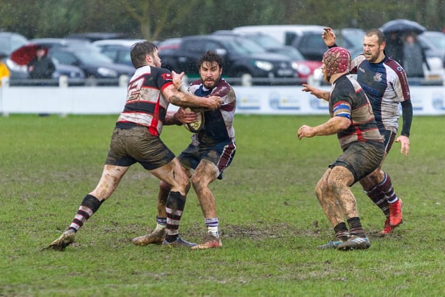 Tom Harrison in action for Scarborough RUFC at The Gannock