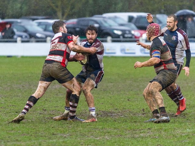 Tom Harrison in action for Scarborough RUFC at The Gannock