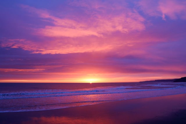 Stunning violet sunrise