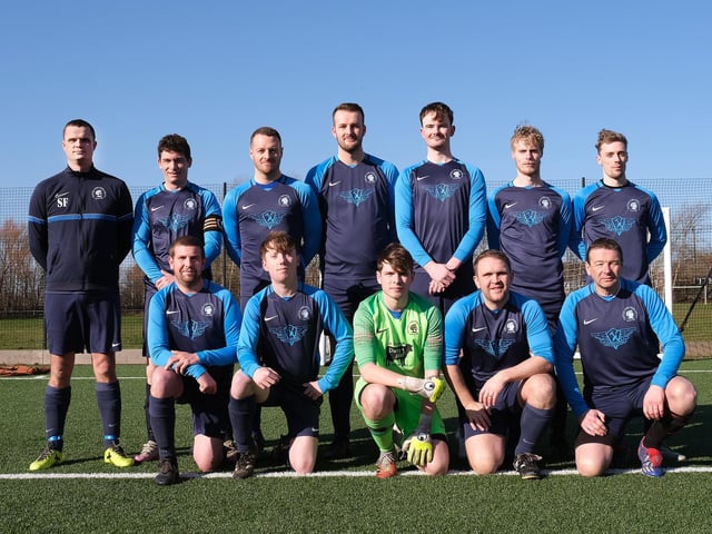 Cayton Corinthians line up before their cup quarter-final